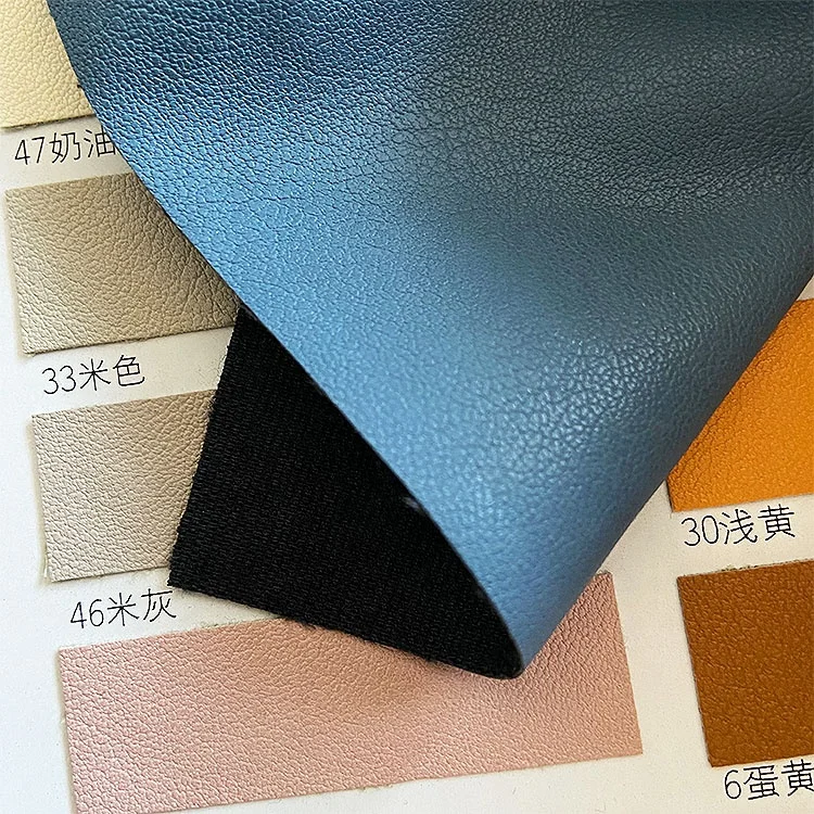 High quality  synthetic leather PU leather in stock used for making clothes