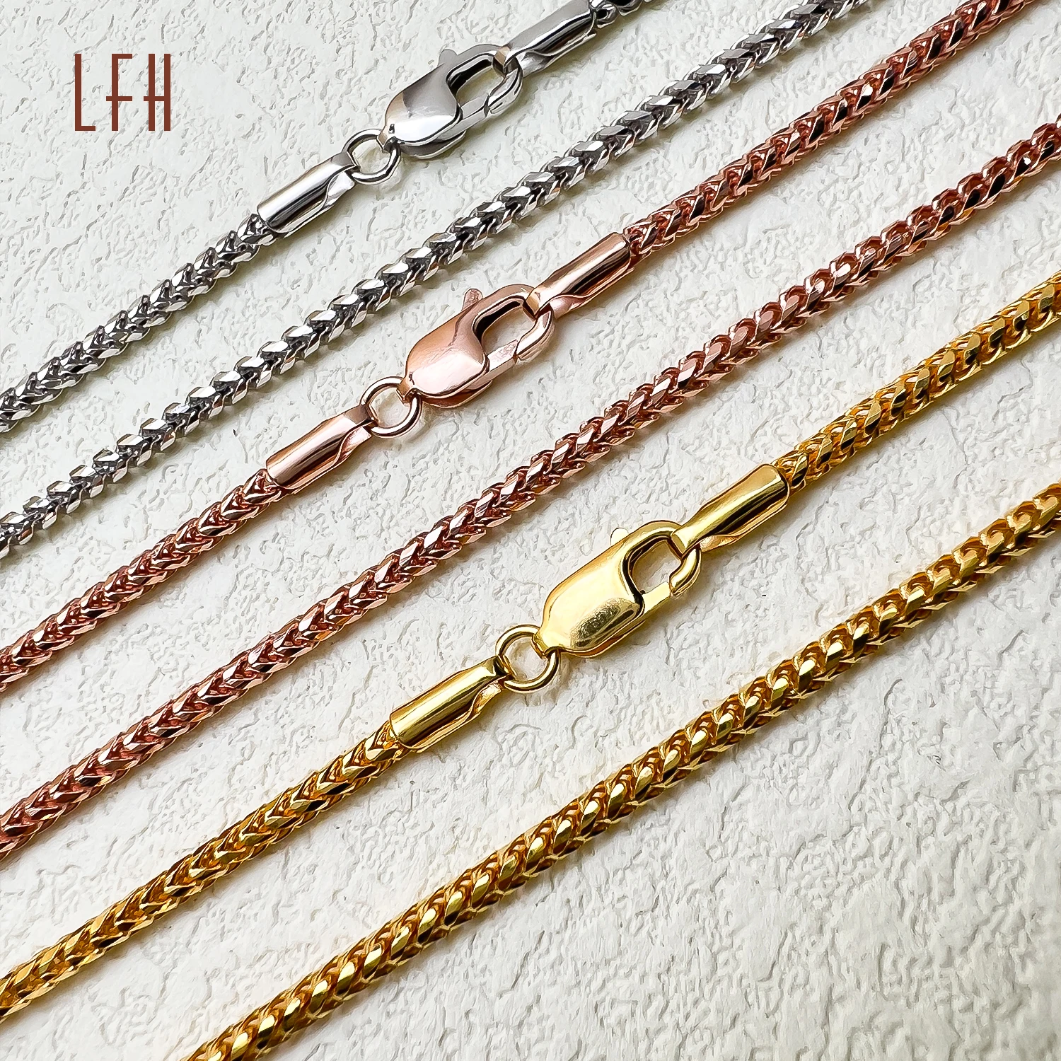 Bulk Sale Promotion 16 18 20in Real Rose Gold pure solid 18k Dubai Gold Jewelry With Certificate solid gold chain necklace 18k