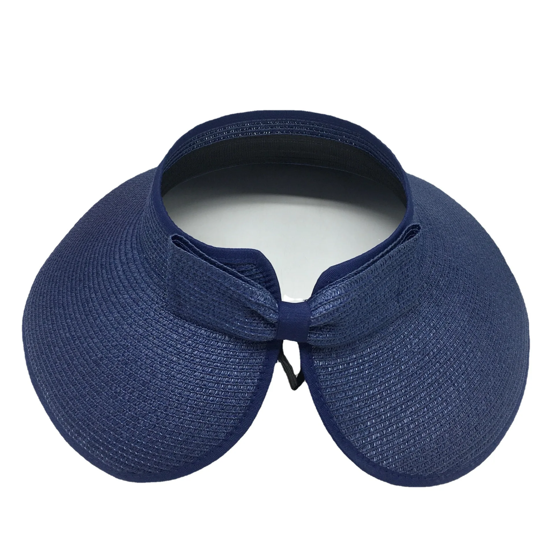 Roll-up Foldable Straw Golf Visor Hat Wide Brim Sun Visor Hats Beach Hats