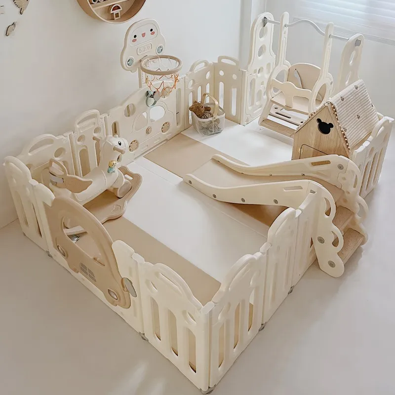 Luxury Baby Playpens Multi-Combination Toddler Playyard Indoor Foldable Game Play Yard Safety Plastic Fence Kids For Children