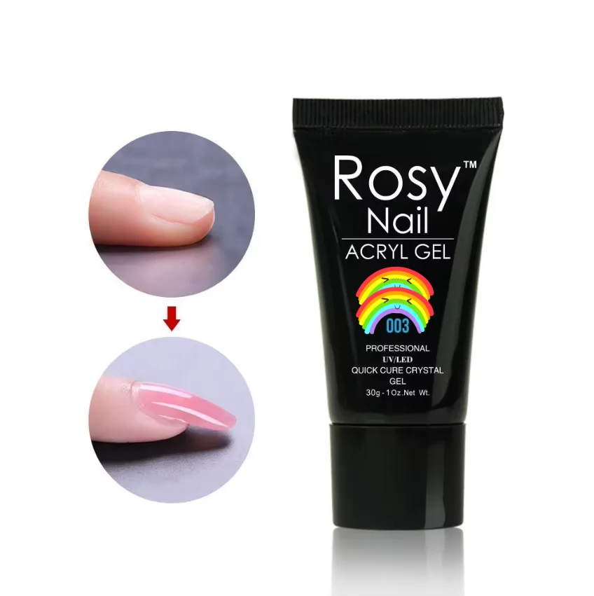 30g Wholesale nail salon professional builder long nail gel 6 basic pink nude clear colors Extensions Acrylic Gel