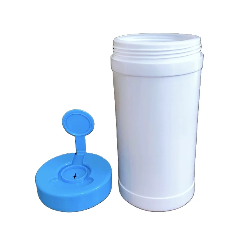 Plastic HDPE Container for Storing Wet Wipes including Bucket, Lid & Canister