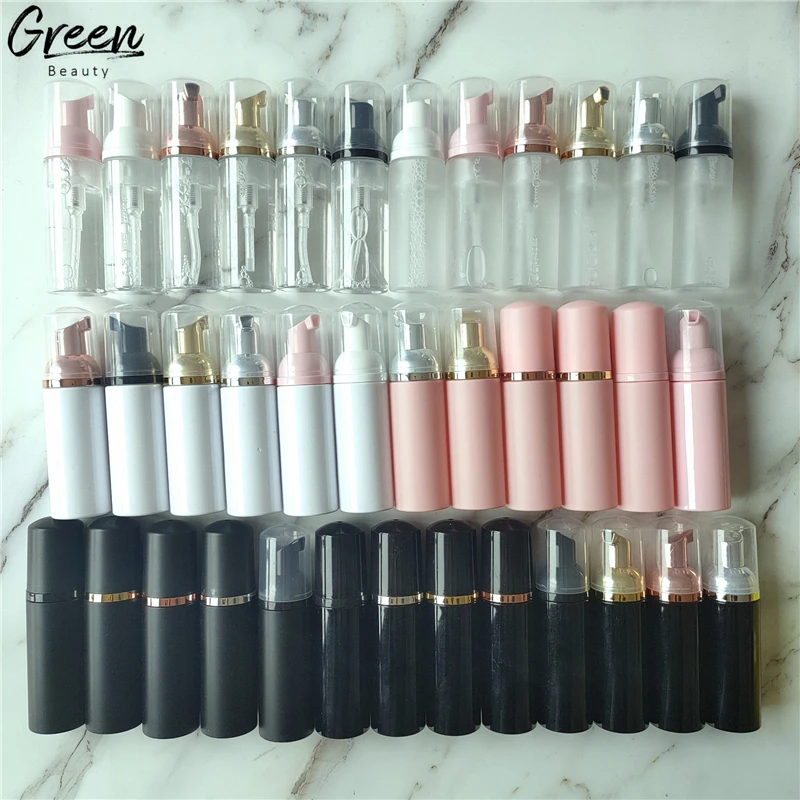 Wholesale Price New Design Rose Gold Pump Deep Cleaning Eyelash Foam Cleanser 60Ml Pink Foam Bottle Lash Bath Foam Cleanser