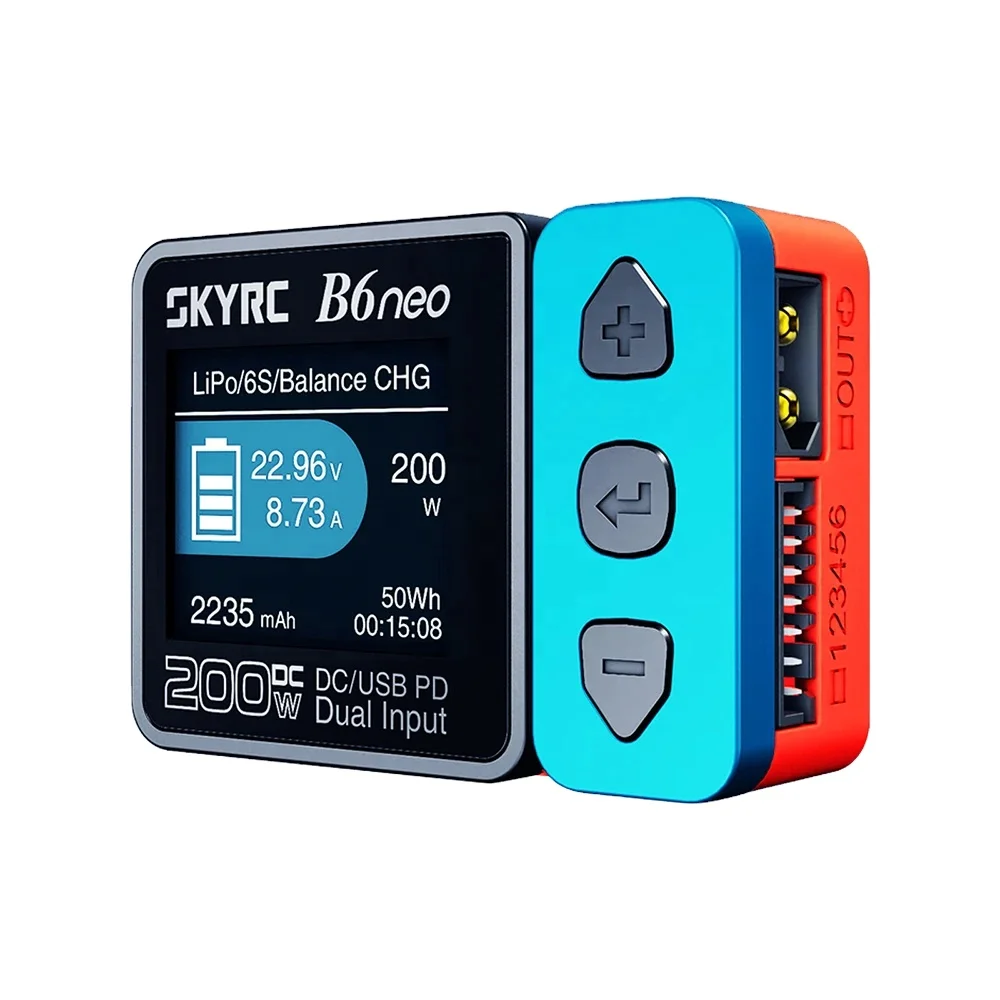 SKYRC B6neo LiPo Battery Smart Balance Charger DC 200W PD 80W Input for RC Model Car Ship Boat Airplane