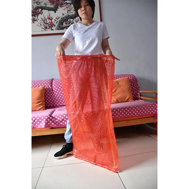 high quality 50*80 red color PP LOME mesh bag for vegetables and onion