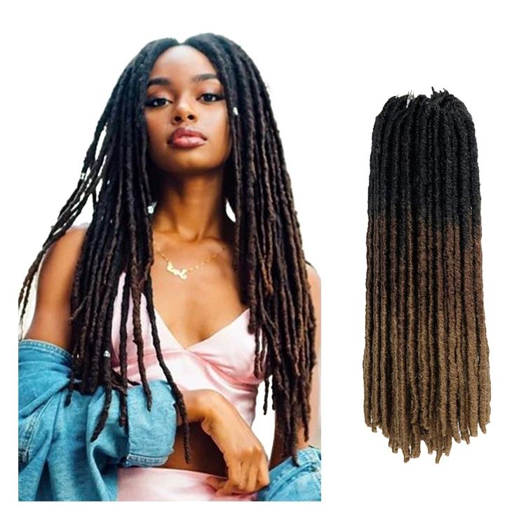 18 в искусственных локаях богини прямые цыганские локоны вязаные крючком волосы Омбре косички дреды предварительно зацикленные синтетические для наращивания