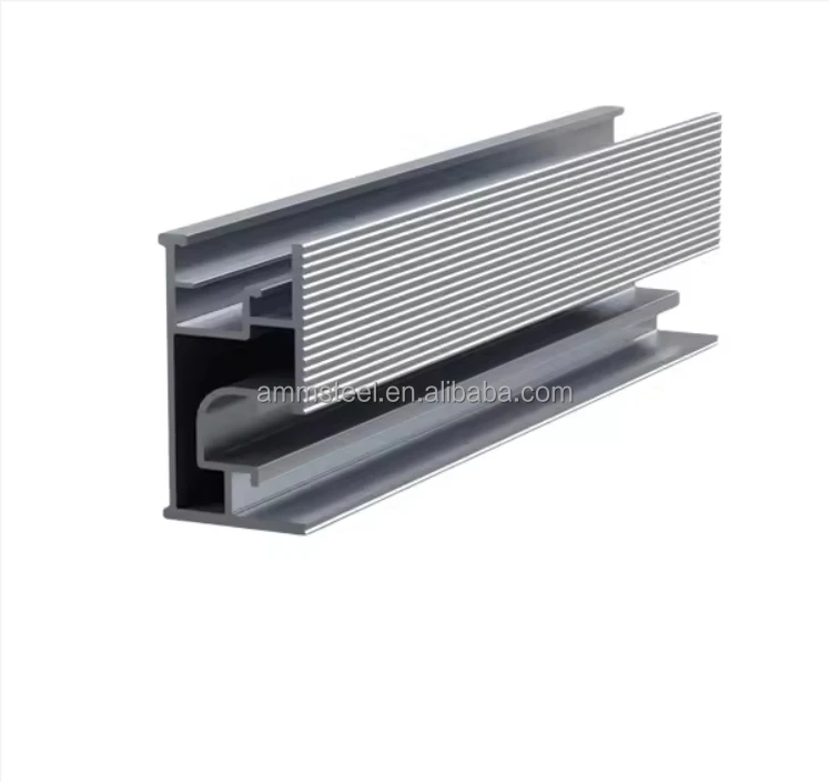 Dual Linear Guide Rail Tracker for Photovoltaic Brackets Woodworking Aluminum Profile with Roller Slide Roof Ground Installation