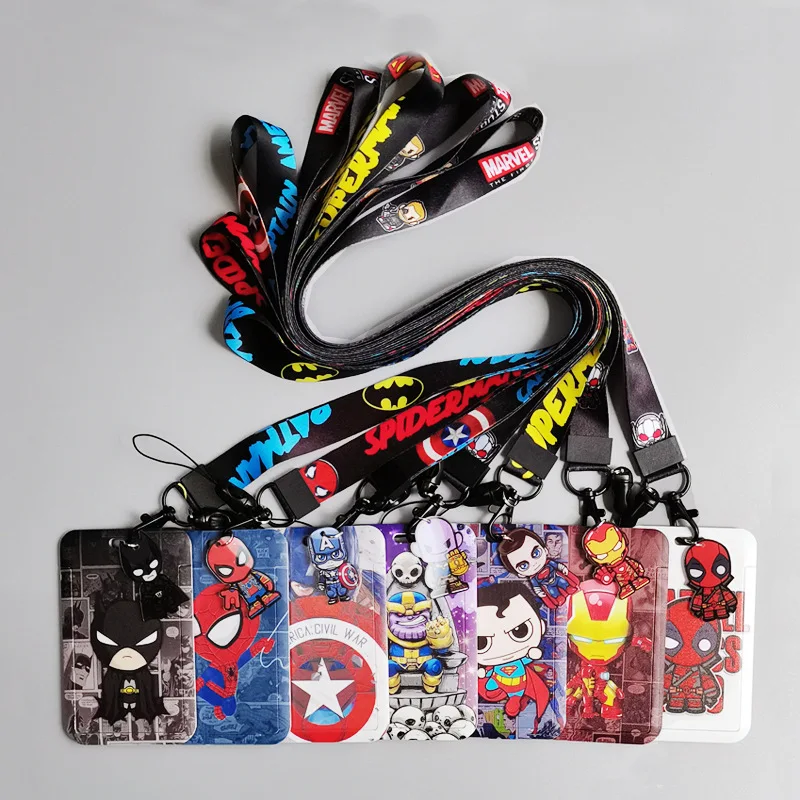 Neck long lanyard Student League of Legends Captain Bat-man Superman anime bus card holder