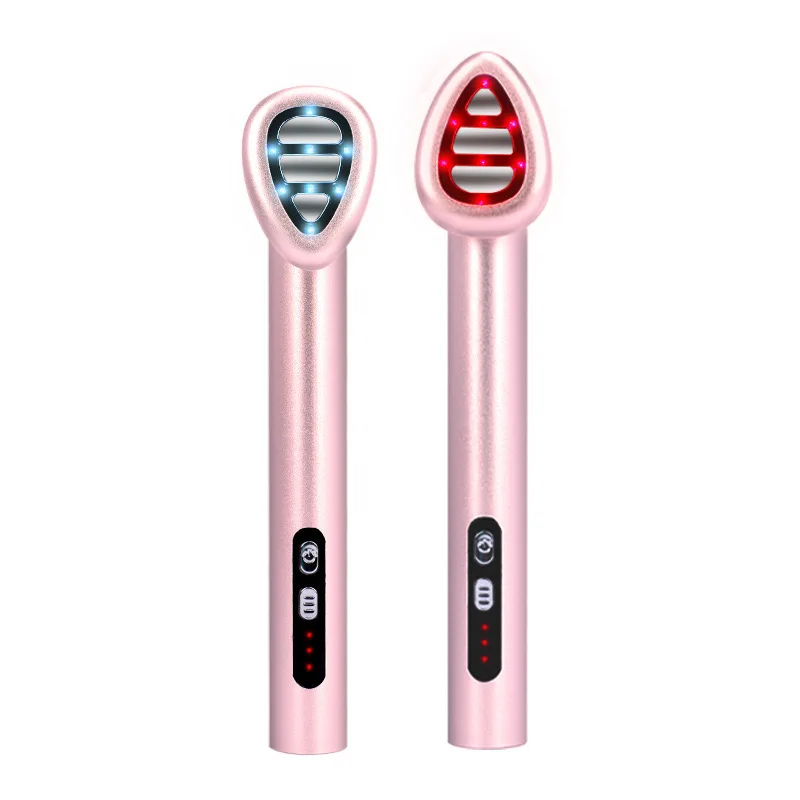 7 Colors LED Photon Heating Vibration Beauty Wand Electric EMS Microcurrent Eye Care Massager Pen Dark Circle Wrinkle Lifting