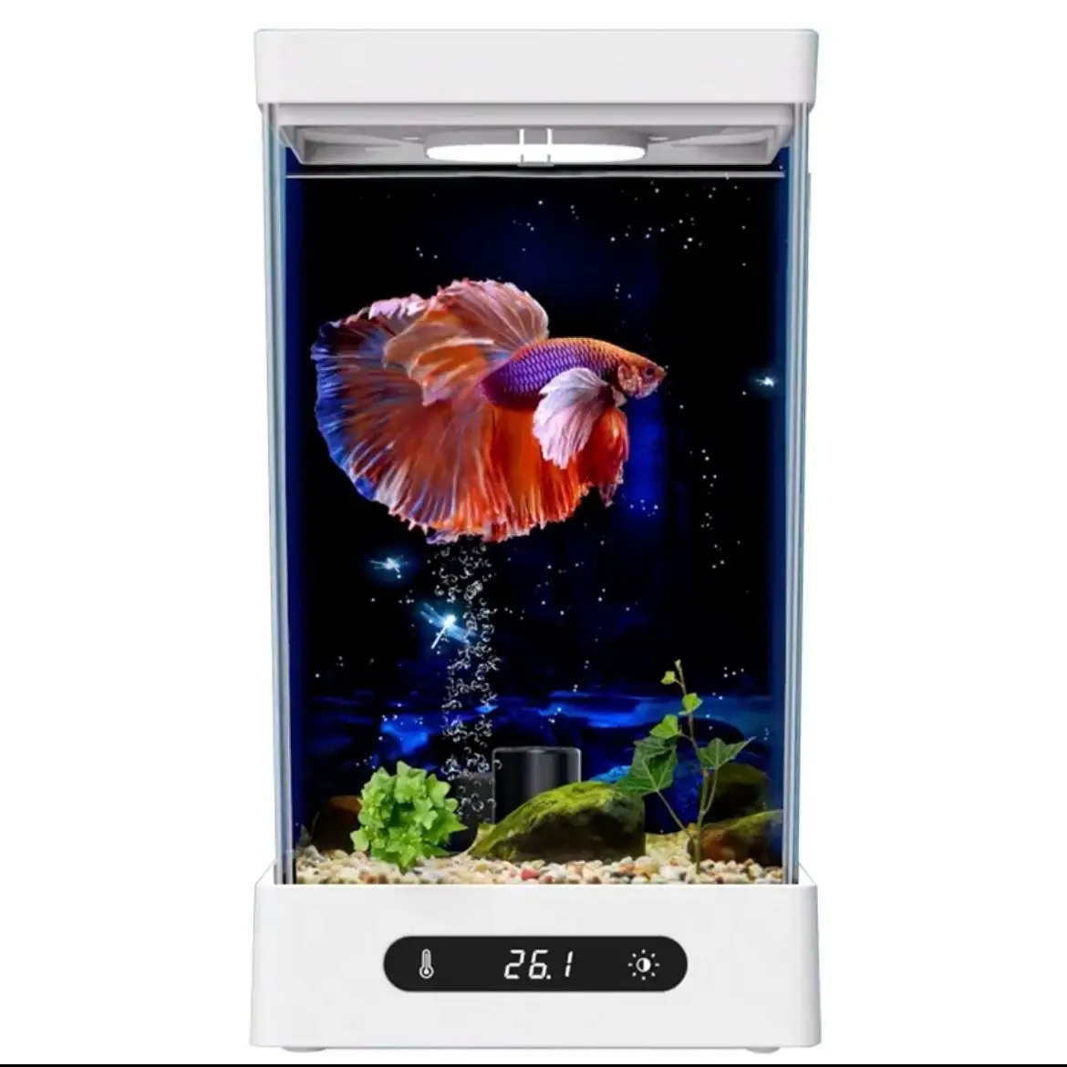 Smart Eco Desktop Office Mini Landscape Fish Tank Mini portable Fish tank Aquarium and accessories aquarium fish tank