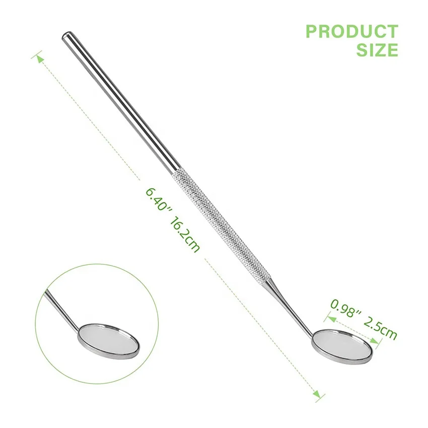 Drop shipping Hot Sell Stainless Steel Dental Instruments Long Dentist Mouth Mirror