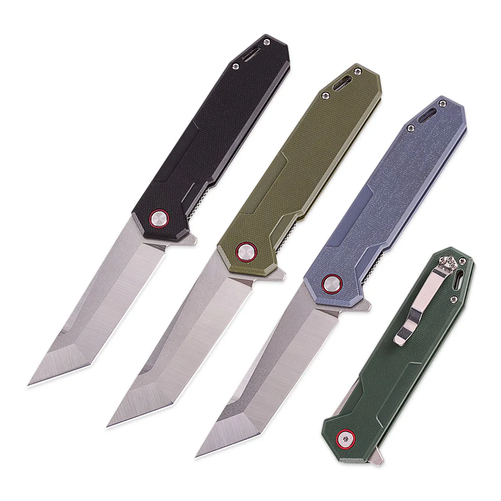 
Popular Multicolor G10 Handle Outdoor Camping Tactical Survival Hunting Folding Pocket Knife 