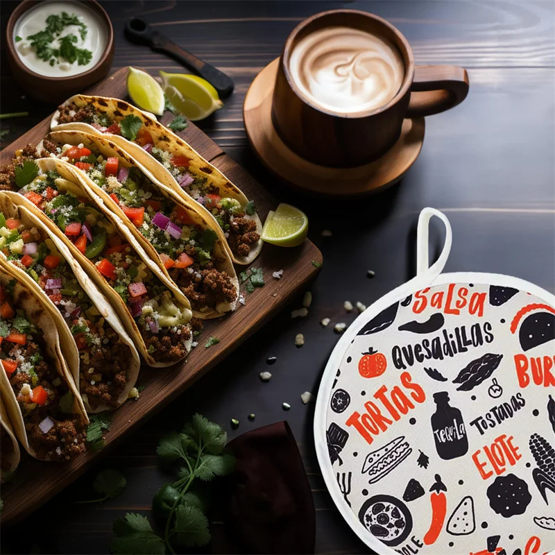 Tortilla Warmer 10' 12' two size insulated Microwavable Fabric Corn Tortilla Holder Warmer Pouch Cooler Tortilla Keeper Holder