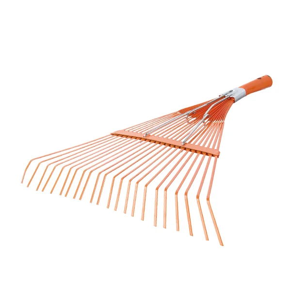 
18T quality all-steel adjustable fan shaped leaf rake for for garden and home 