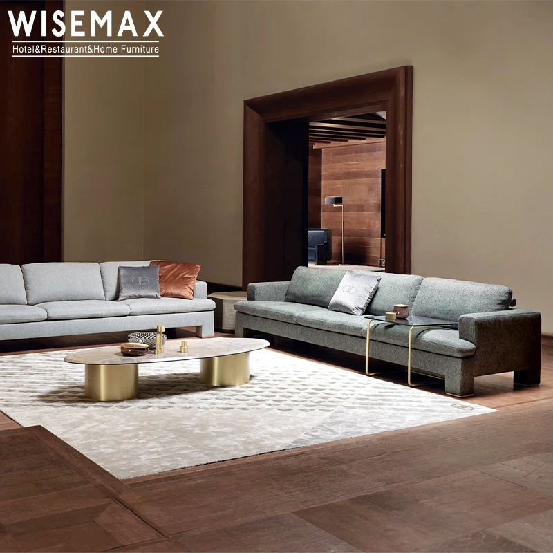 WISEMAX мебель в европейском стиле современный откидной диван для гостиной из массива дерева тканевые обивочные диваны дома роскошь