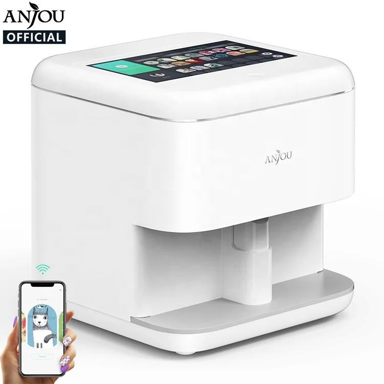 2021New Mini AI Smart Digital Automatic Painting Wifi App Control Finger Nails Designs Art Printing Machine 3d Nail Printer
