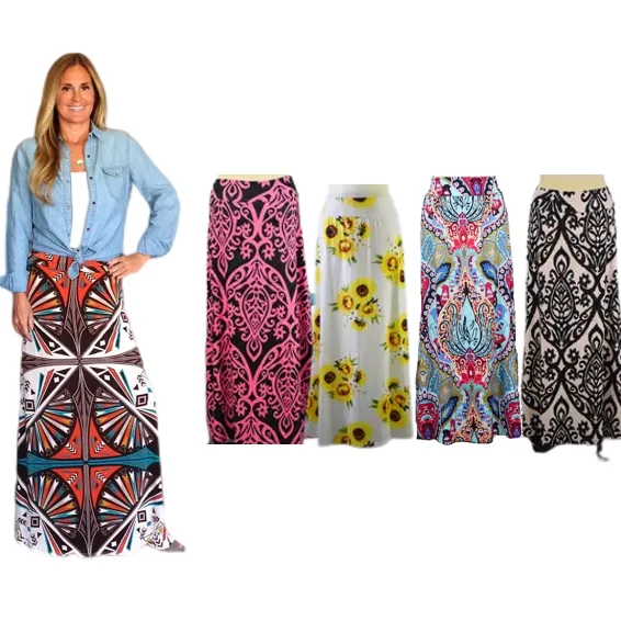 Летняя одежда для женщин 2023 Новое поступление модный дизайн сафари длинные макси юбки