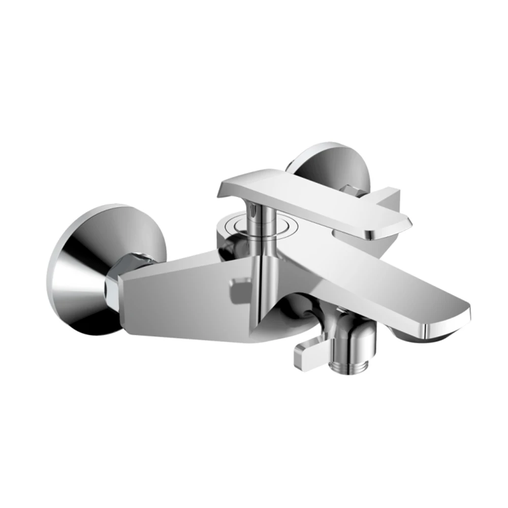 Luxury chrome plated  hot cold water Brass bath shower faucet wall mount bath faucet bath shower mixer for bathroom