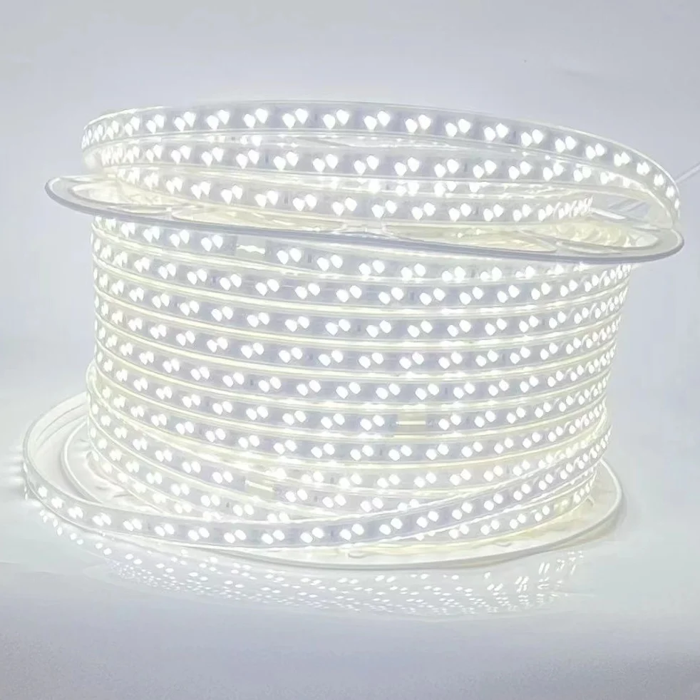 Лидер продаж гибкая светодиодная лента 220 В 2835 3030 96led 120led белая теплая Светодиодная 100 м/рулон