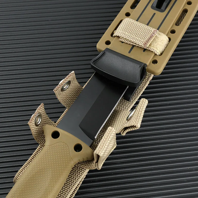 Tactic knife survival EDC fixed blade Outdoor hunting knife with kydex sheath