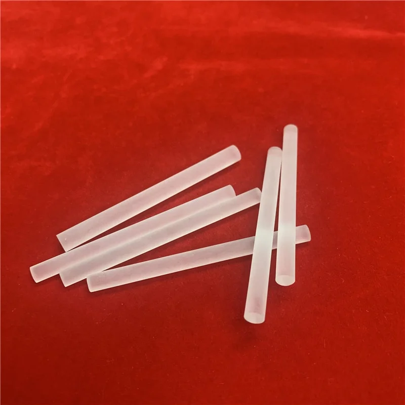 customized size and shape heat resistance frosted  quartz glass rod