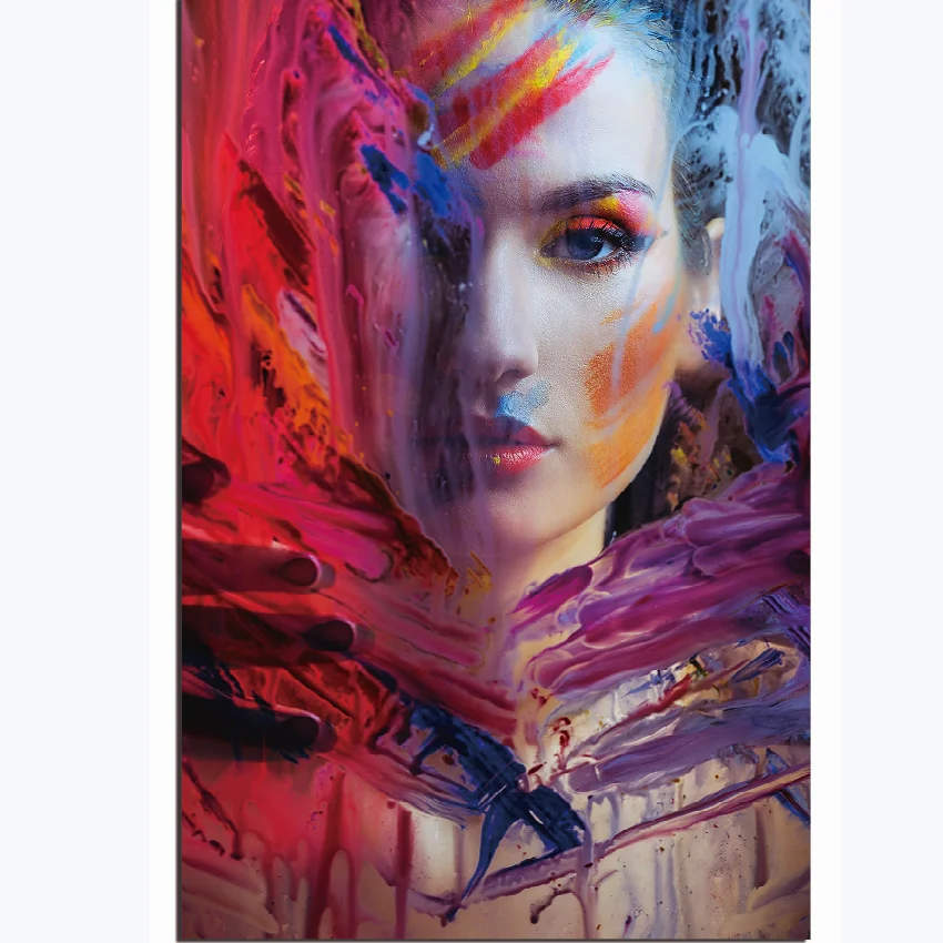 Wall Painting With Frame For Living Room Canvas Wall Acrylic Abstract Picture modern art hanging Abstract decorative painting