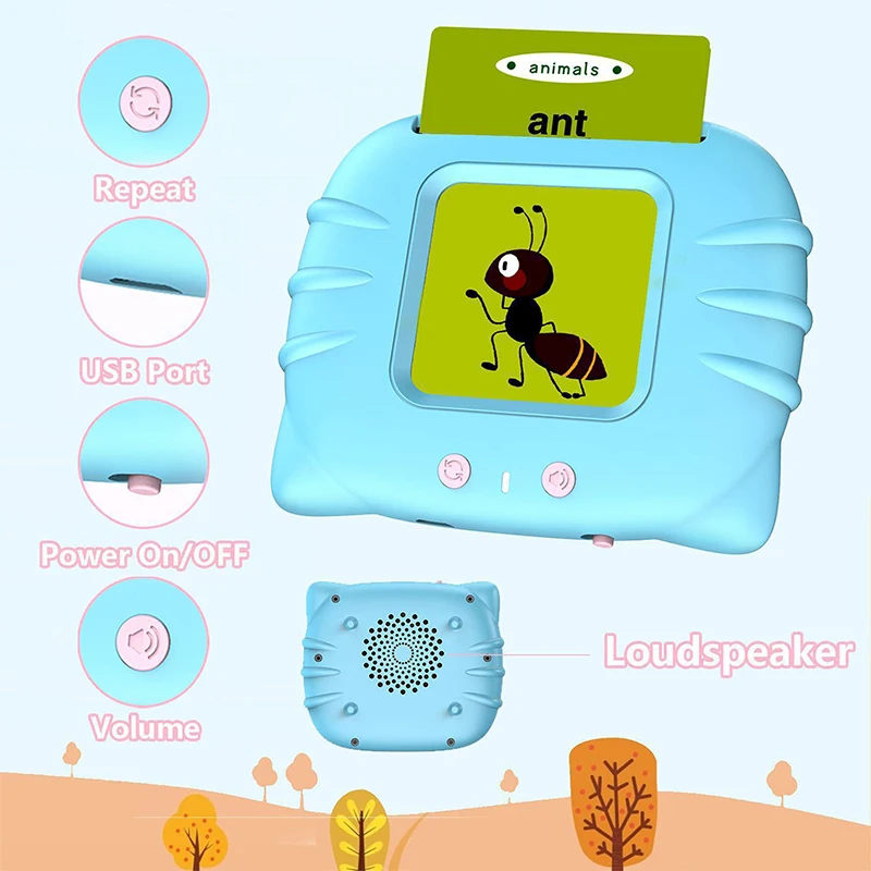 ULi Kids Talking Flashcards Learning Toy Flash Card Talking Flashcards for kids educational toddlers