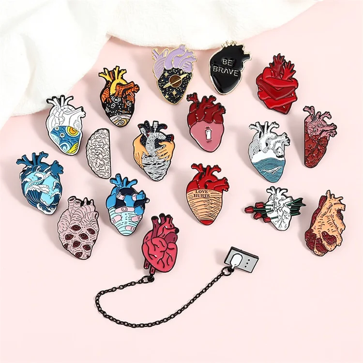 Custom enamel pin badge fashion jewelry brooches cartoon heart hat cjewelers vintage knit sweater aesthetic pack custom pins