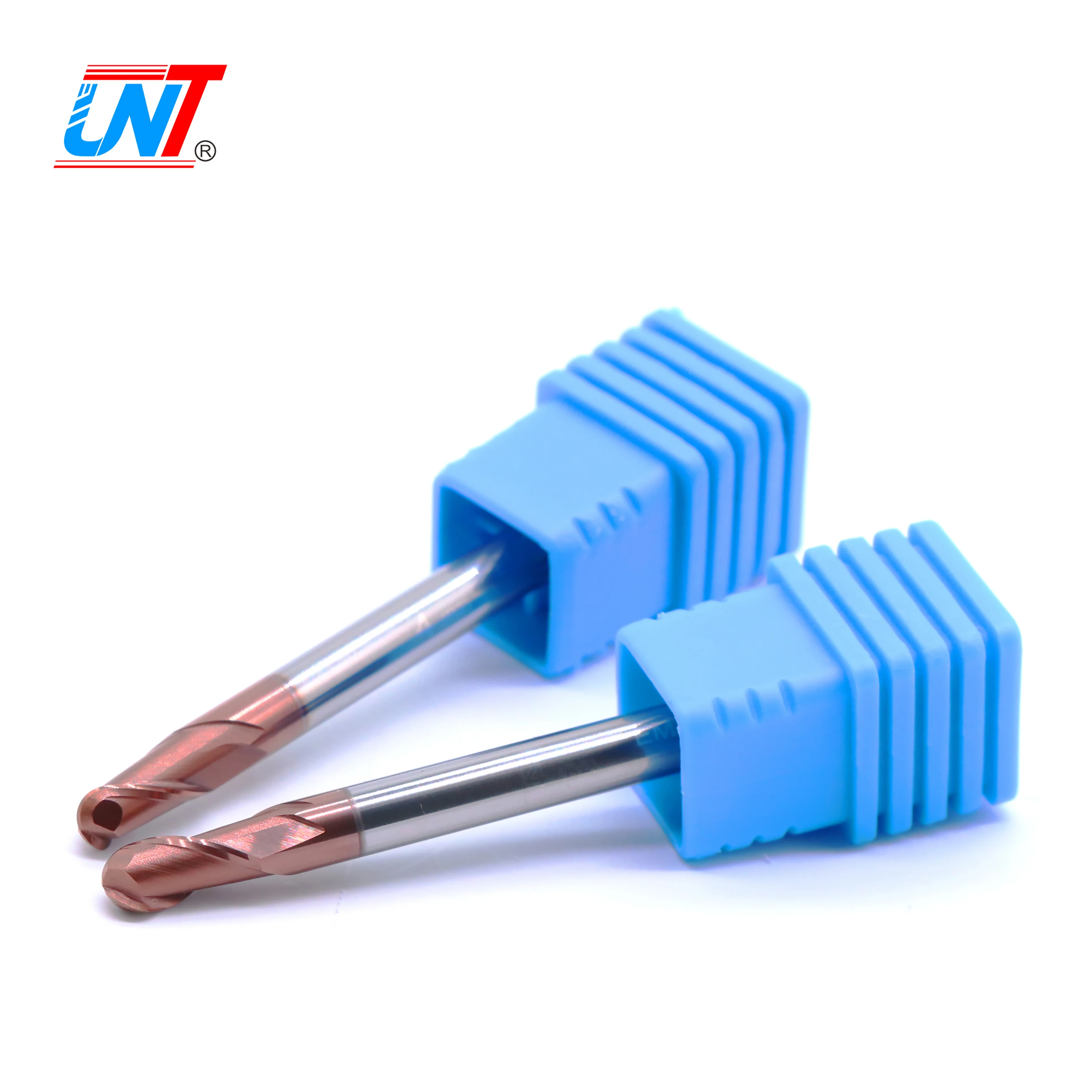 UNT Solid Carbide Fresa CNC HRC65 4 Flutes Corner Radius End Mill For Hard Metal