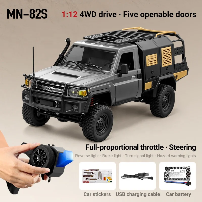 1/12 MN Models RC Car 4x4 Hobby Grade 2.4g Remote Control  Big Truck With Light Boys Gift Rock Crawler Toy Cars For Adults