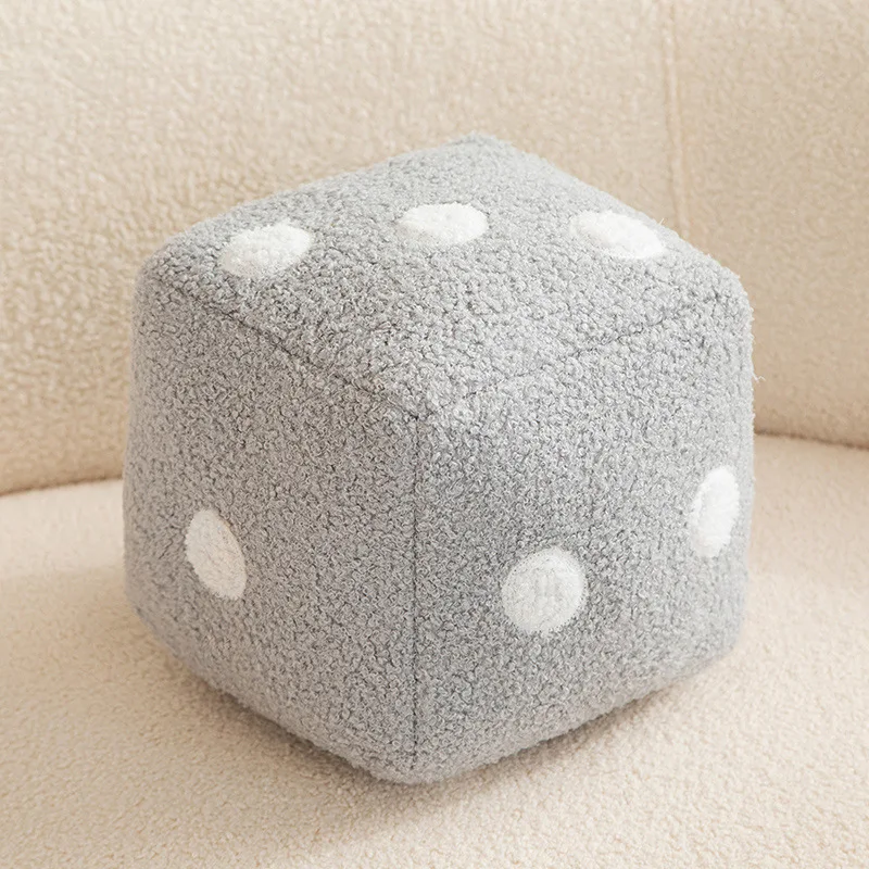 Wholesale Promotion Custom Plush Logo Dice pillow plushie stuffed plush cushion dice throw pillow toy chair cushion