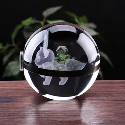Creative Bedroom Bedside Decoration Gift Luminous Usb Touch Led 3d Table Lamp Rotating Crystal Glass Ball Night Light With Base