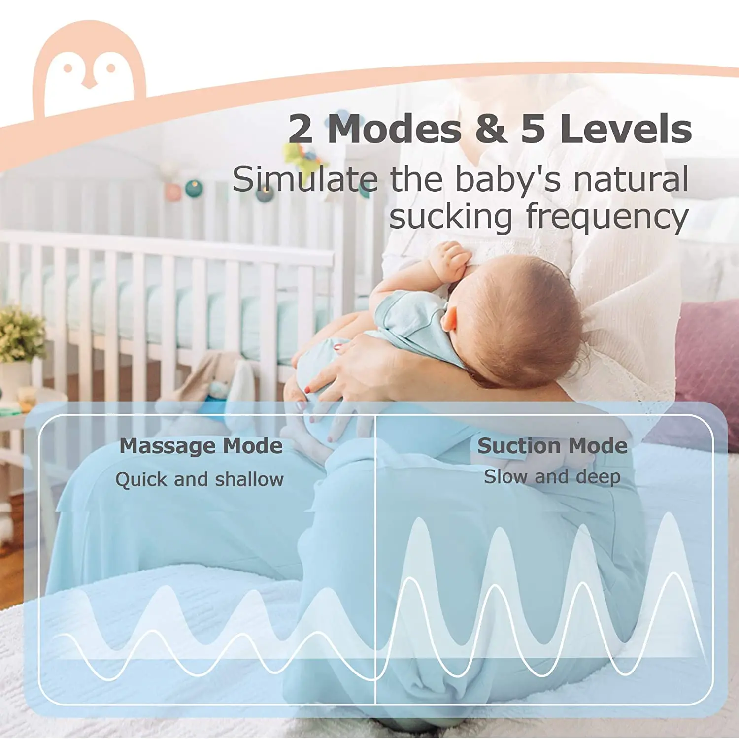 Intelligent hands free suction milk extractor portable wearing wireless electric breast pump