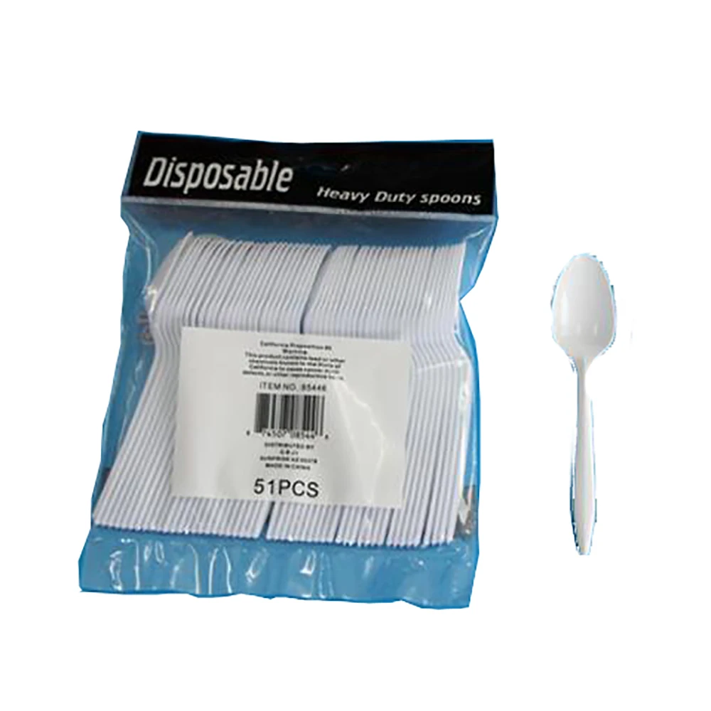 PP Material White plastic spoon