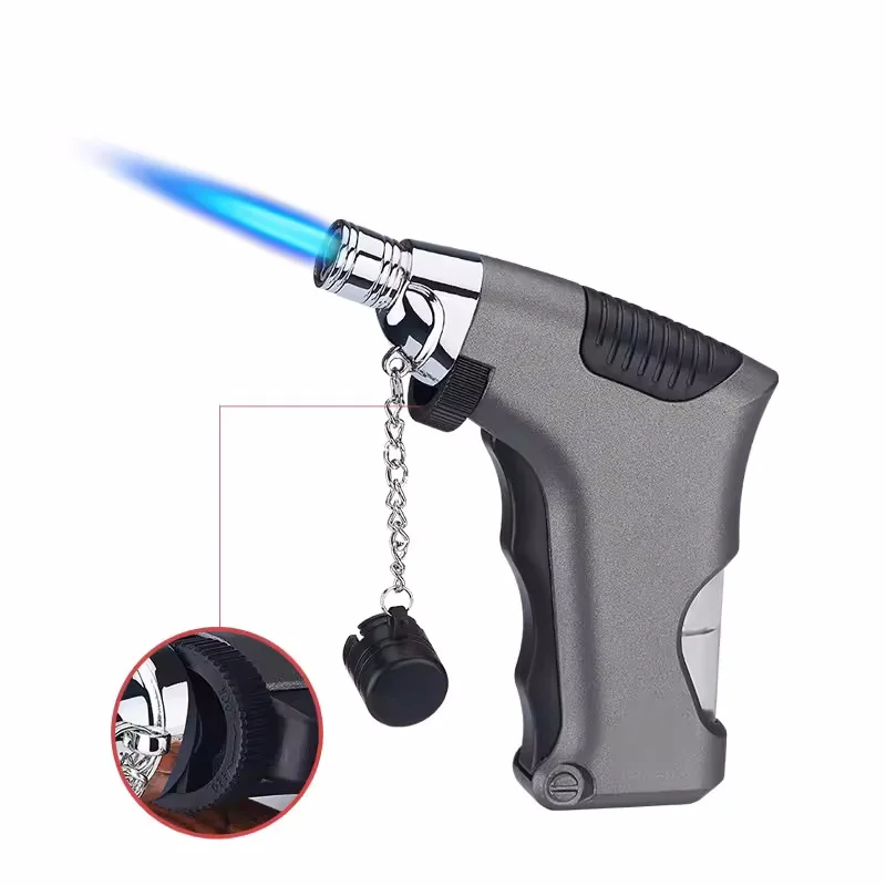 Small Spray Gun Can Lock High Fire Jet Metal Lighter Kitchen Supplies Outdoor Tools High Quality windproof Torch Butane Lighter