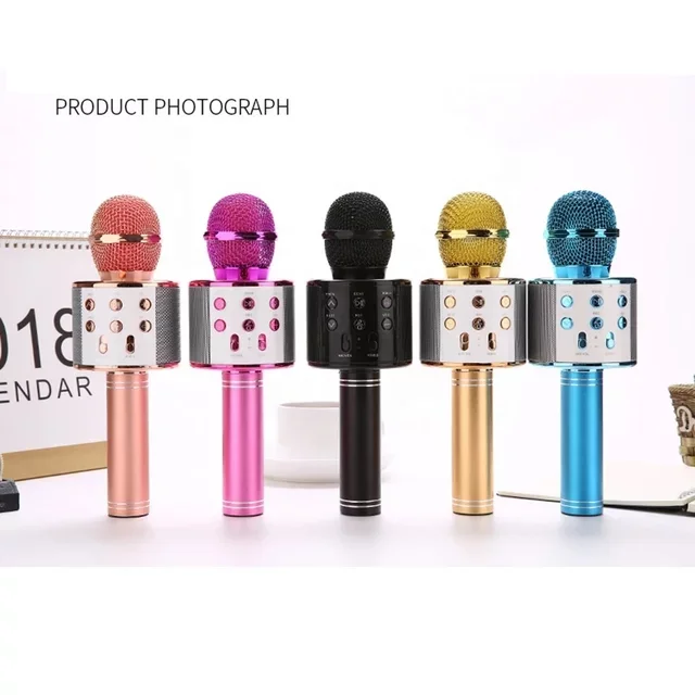 Hot sale WS-858 multifunctional rechargeable handheld speaker portable karaoke microphone USB new product