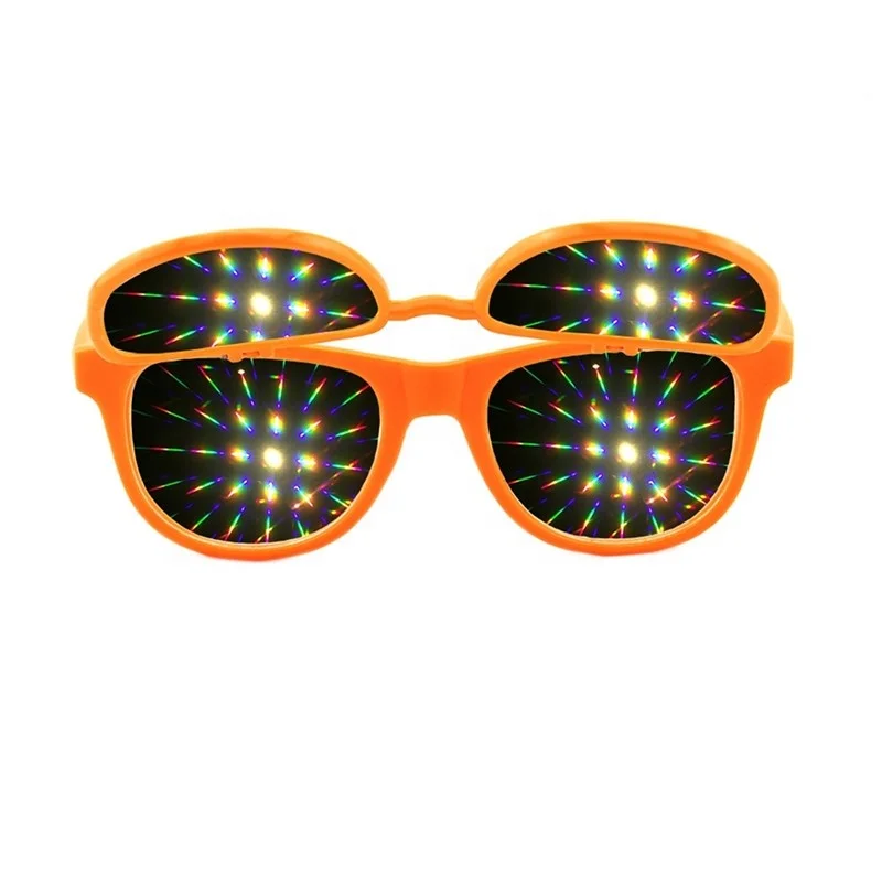 
Promotional Gifts With Logo Custom Glasses Hologram Plastic Diffraction Glasses Flip Up Double Effect 