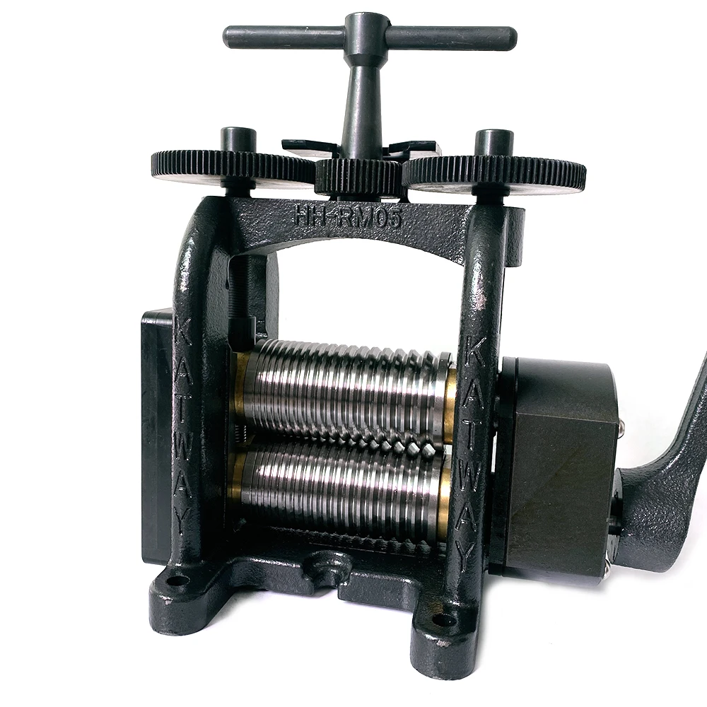 Jewelry Wire Square Rolling Mill Rolls Square Pattern Wire Roller Manual Combination Rolling Mill with Gear Jewelry Rolling Mill