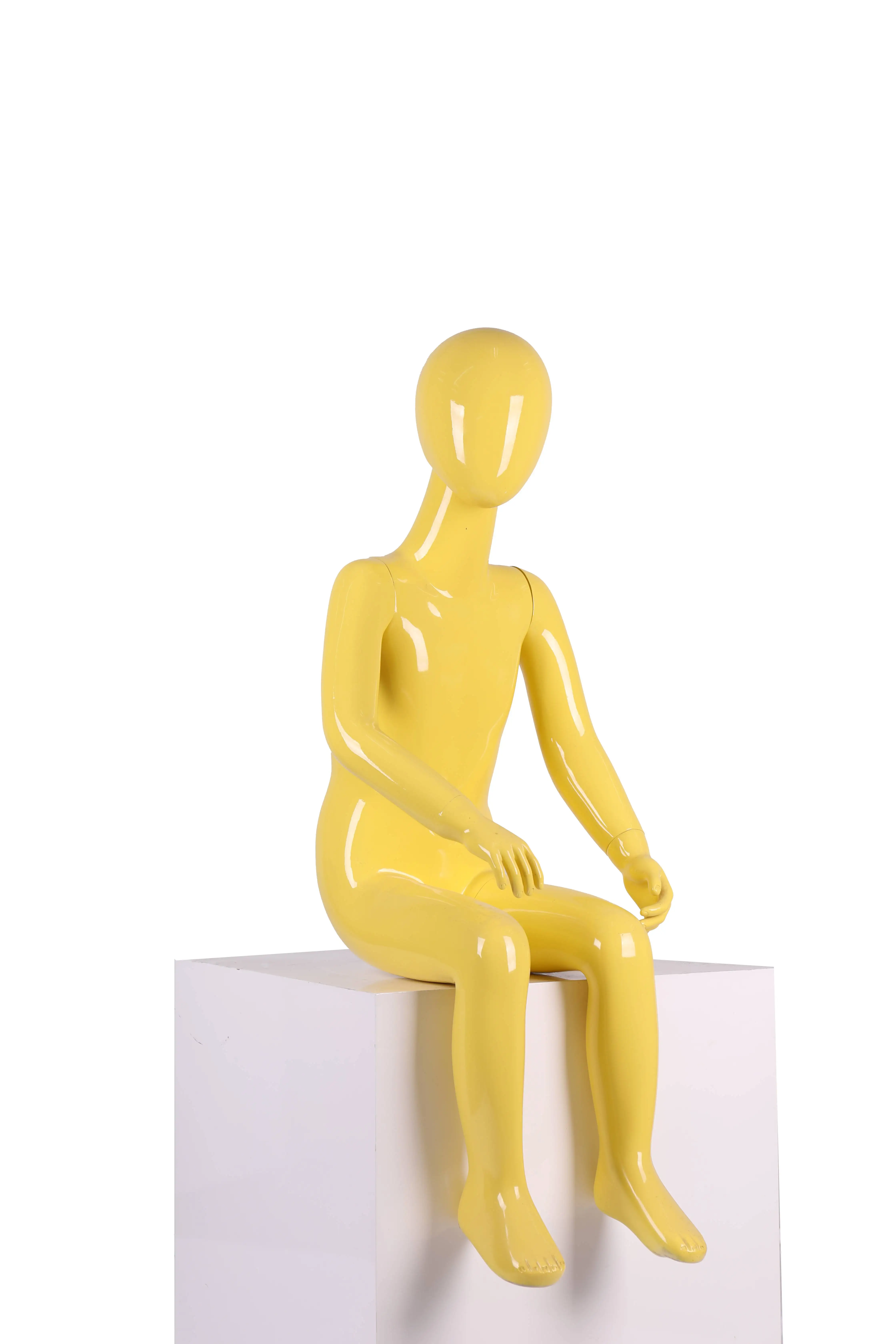 Full Body Kids Mannequin for Window Display Children Clothes Mannequin Base in Fiberglass Popular Size Sitting 15-30days 10/pc