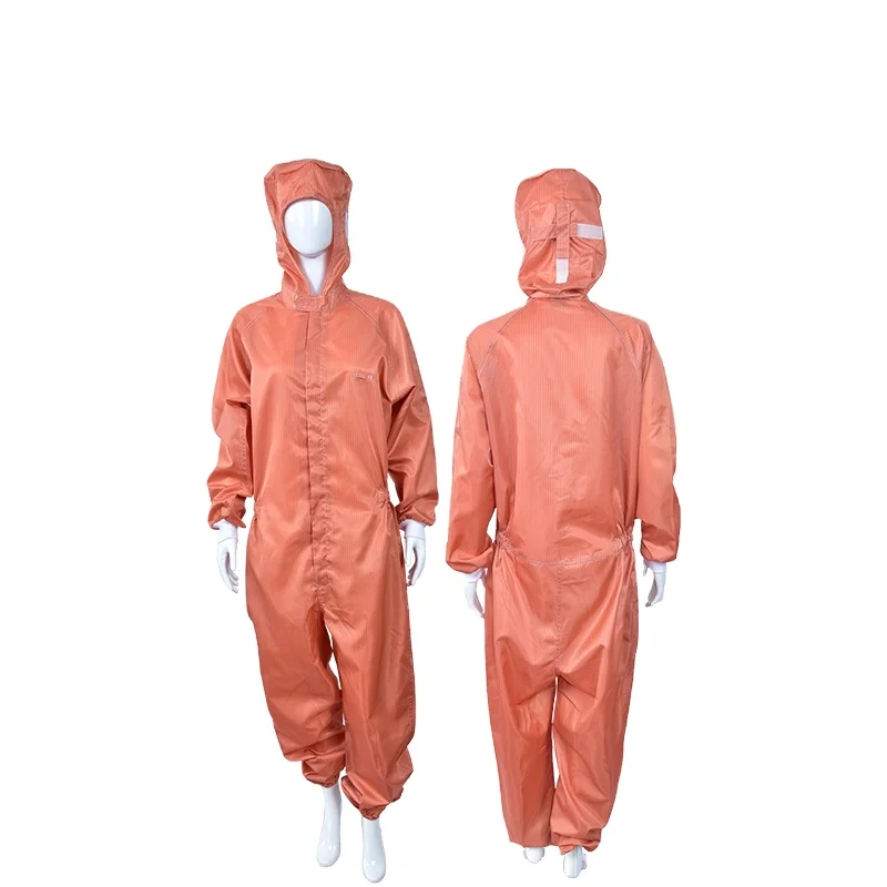 100 одежда polyesterclothes полностью проводящий для чистой комнаты Электростатическая диссипативная антистатический комбинезон