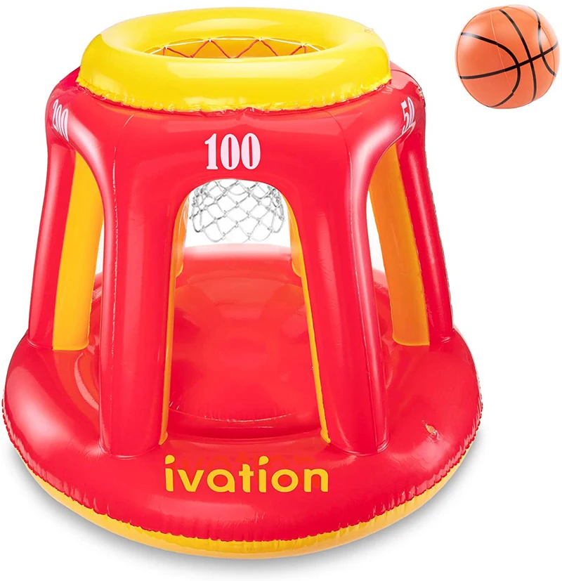 Pool float inflatable basketball hoop