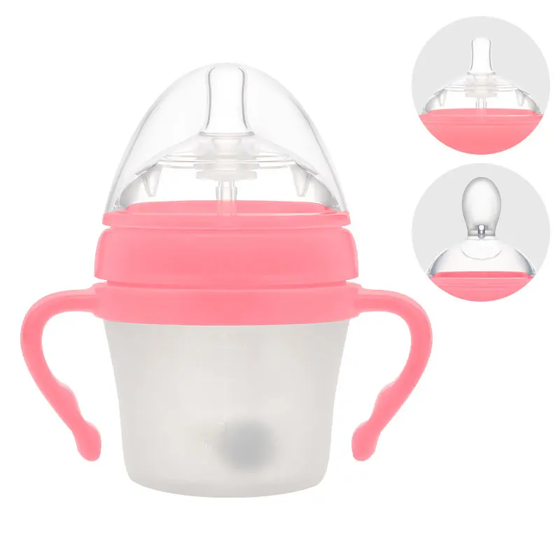 Силиконовая детская бутылка без бисфенола А многоразовая для микроволновой печи безопасная Детская Бутылочка молока кормления и питья