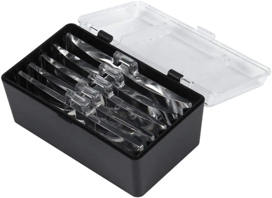 Portable Head Wearing Magnifying Glass Lens Eyeglass Interchangeable Mount Bracket Headband Magnifier with 2 LED Lights 5 Lenses