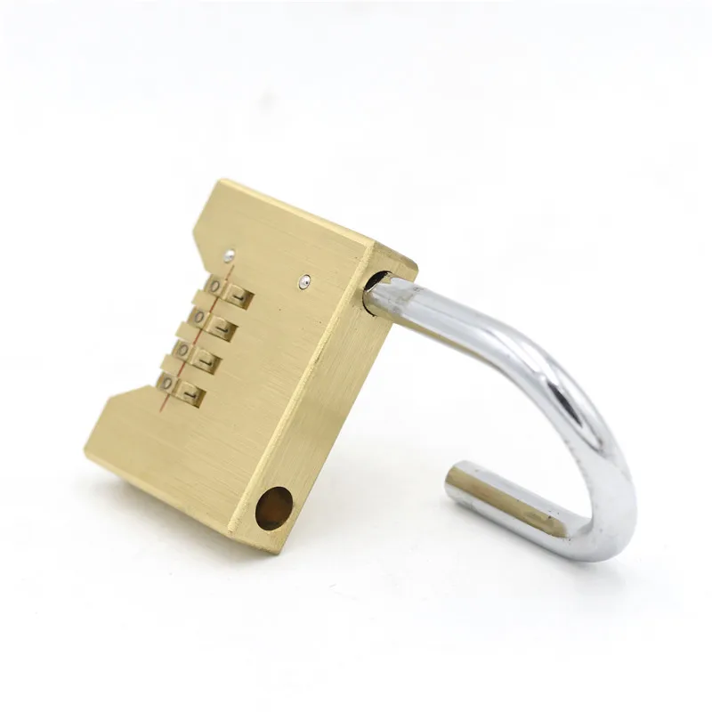 
High quality low price luggage travel square polishing surface brass digital code padlock 4 digit combination padlock 