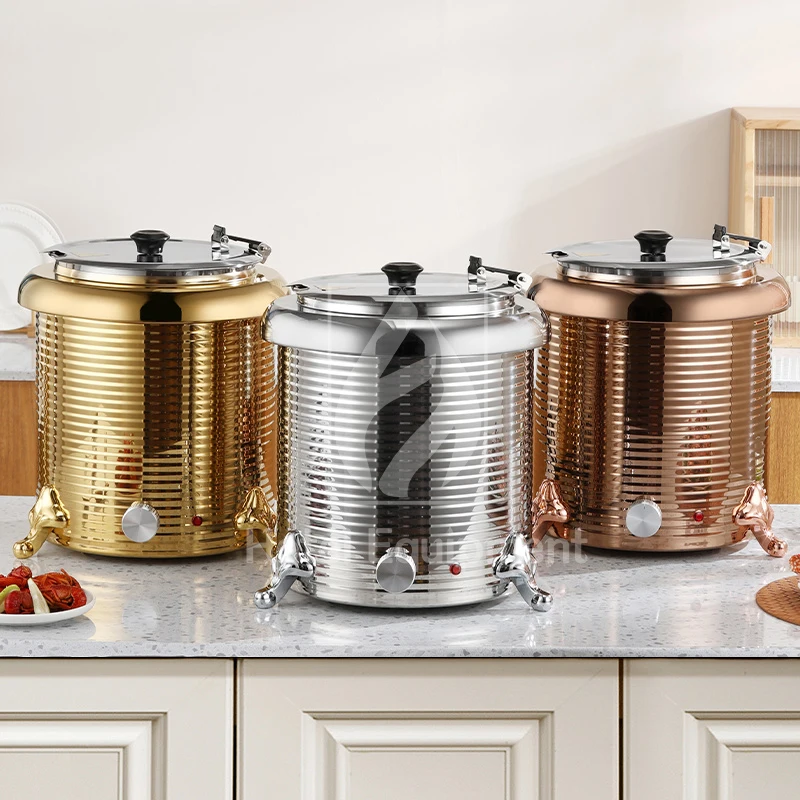 Stainless Steel Electric Soup Warmer Kettle for Hotel & Restaurant Buffet Soup Warmers