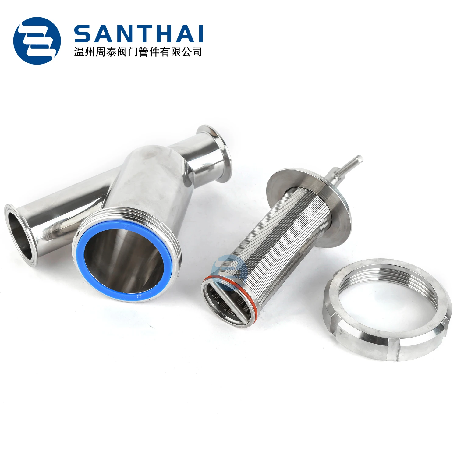SS304 SS316L Stainless Steel Sanitary Weld Straight Pipe Y-TYPE  Strainer