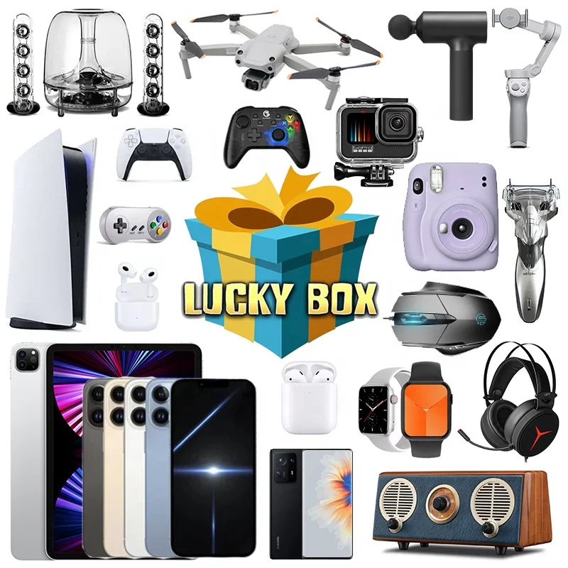 Halloween Sale 3C Electronics Lucky Mystery Boxes Novelty Gifts Party Toys May Receive Smart Watches Tablet PC Mobile Phones