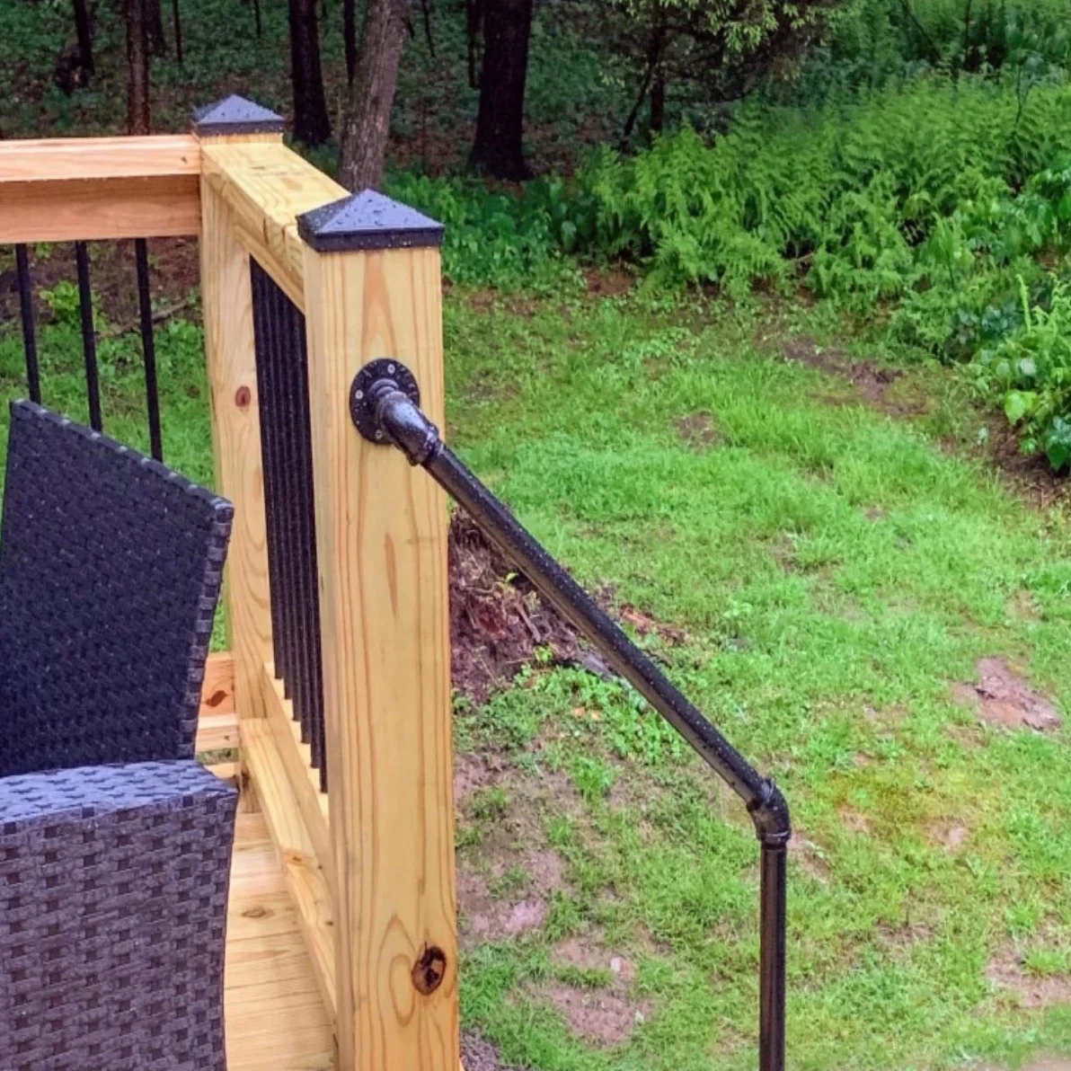 Celia 6*6 Post Covers Black Metal Fence