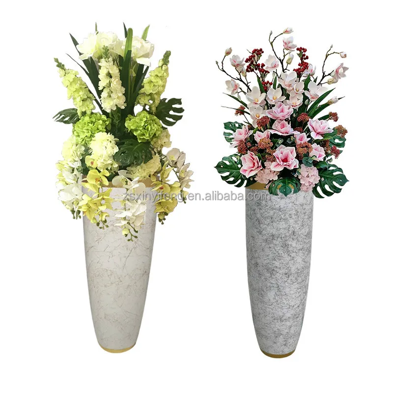 Large Fiberglass Flower Vases For Floor Home Decorative Resin Pots Indoor Tall Flower Pots & Planters