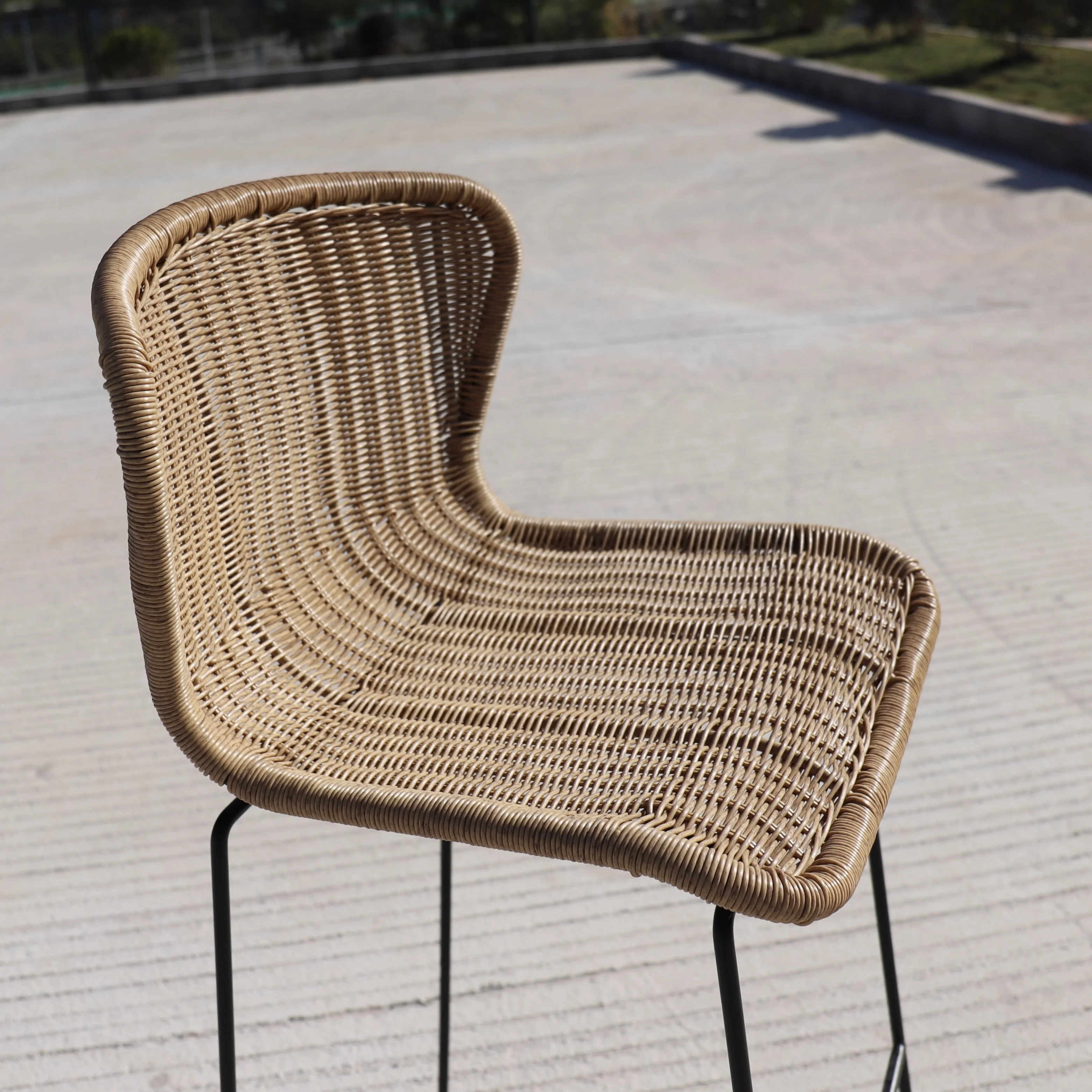 MCI Hot Sale Outdoor Garden Wicker Rattan Dining Lounge Stool Chair For Sale